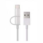 Кабель Xiaomi ZMI 2 в 1 USB/Micro USB/Type-C 30 sm (белый)