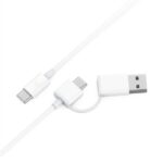 Кабель Xiaomi ZMI 2 в 1 USB/Type-C/Type-C 100 sm (белый)
