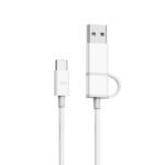 Кабель Xiaomi ZMI 2 в 1 USB/Type-C/Type-C 100 sm (белый) — изображение 2